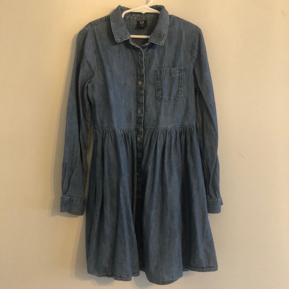 Gap Kids Jean Denim Shirt Dress
